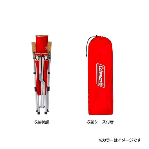 【チェア】Coleman 折りたたみレイチェア 2脚セット レッド(赤)