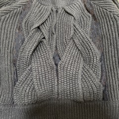 MERCURYDUO ケーブルニットセーター F ネイビーの画像