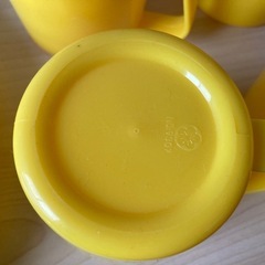 【未使用】キャンプ用　プラ食器セット（平皿、コップ、スプーン、フォーク、ナイフ）4人分の画像