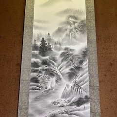 掛け軸 水墨山水の画像