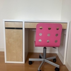 IKEAミッケシリーズ　デスク、椅子の画像