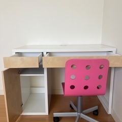 IKEAミッケシリーズ　デスク、椅子の画像