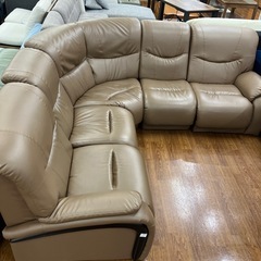 コーナーソファ　大川家具　合皮　55,000円