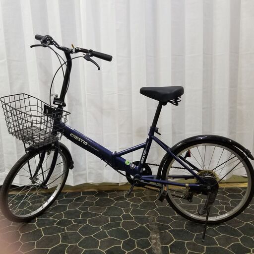 青い折りたたみ自転車　NO.035