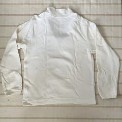 【値下げ】Loco Ocean　長袖タートルネックセーター　ハーフジップ　白色　メンズＸＬの画像