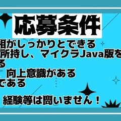 Minecraft実況メンバーを募集！ - 千代田区