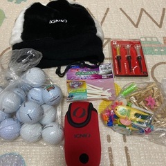 ⭐️新品⭐️IGNIO ゴルフセット　ヘッドカバー&ティー　おま...