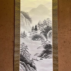 掛け軸 水墨山水の画像