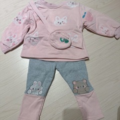 【16】ベビー服　2点セット　裏起毛90cm