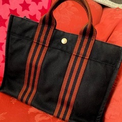 エルメス フールトゥネイビートートバッグ