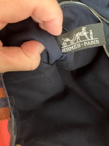 エルメス フールトゥネイビートートバッグ