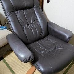 【受付２３日まで】1人用革ソファ　の画像