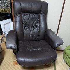 【受付２３日まで】1人用革ソファ　