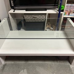 ガラステーブル　ホワイト
