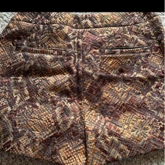 DouDou ショートパンツ　ブラウン系　ラメ混合　Mサイズの画像