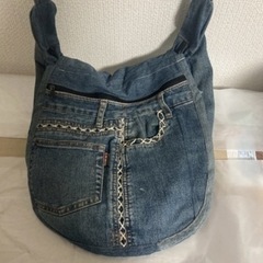 ②デニム　リメイクバッグ 