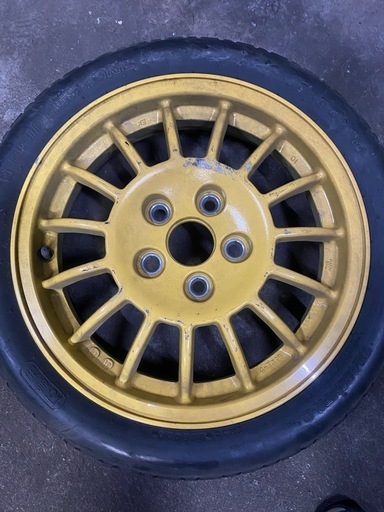 マツダ 純正　RX-7 FC3S 5穴 114.3 エンケイ アルミホイール T135/70D16 テンパータイヤ 16インチ