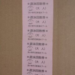 アブロス日新温水プール　大人旧回数券　6枚綴り