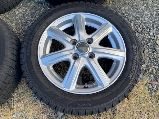 スタッドレス  155/65R14 ホイール(YOKOHAMA) タイヤ(hankook) 4本 12/14.15お渡し可