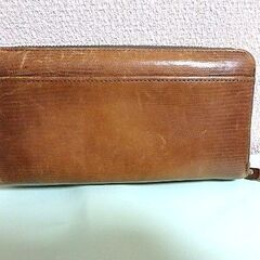 ◆kate spade new york ケイトスペード P091 長財布 ラウンドファスナー レザー 中古品の画像