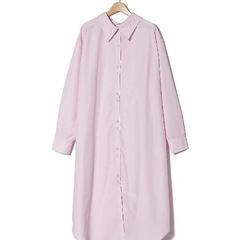 AS KNOW AS PINKY サラリラ釦あそびシャツワンピースの画像