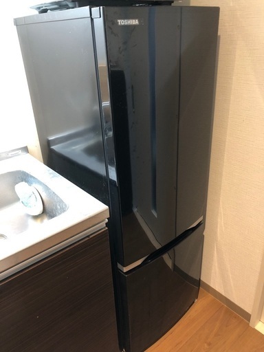 東芝 170L 冷蔵庫 GR-M17BS（K）美品