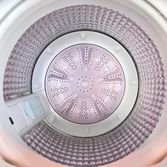 ご成約済み🐶 設置まで👏🏻 Haier 洗濯機 5.5kg✨ 珍しいピンク🌸 2021年製⭕️の画像