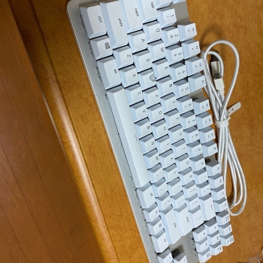 Razer キーボード BlackWidow Lite Mercury White メカニカル キーボード 静音オレンジ軸 テンキーレス 英語US配列 RZ03-02640700-R3M1