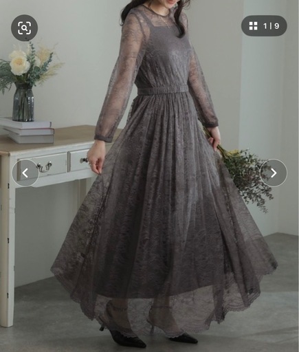 PourVous 長袖ワンピース　ドレス