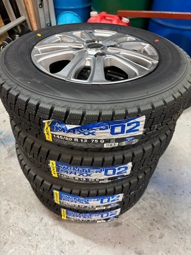 新品スタッドレスタイヤ‼️145/80R13‼️ 中古ホイール付‼️