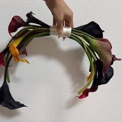 ウェディングブーケ ブートニア付き
