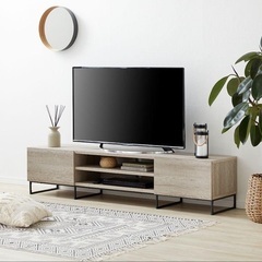【LOWYA】テレビ台 テレビボード おしゃれ 180cm 収納 ローボード 大理石柄 スチール脚 3Dペーパー 木目調 無垢材風 TVボード 一人暮らしの画像