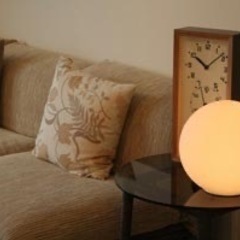 ビッググローブライト　お月さまライト　間接証明アントレックス「Big Globe Light」  調光　オブジェ　b.c.l  umbla 無印良品　スタッキングシェルフの画像