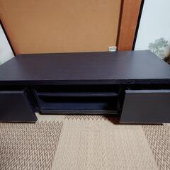 ローボード 黒 木目調 39X100X28cmの画像