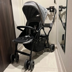【美品】KATOJI 2人乗り ベビーカー レインカバー付の画像