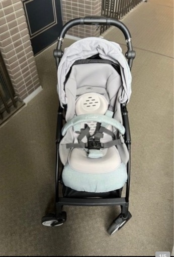 ベビーカー+フットマフ+レインカバー　美品