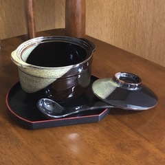 蓋付き煮物椀5客組　匙と盆付きの画像