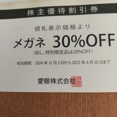 愛眼　株主優待　チケットの画像
