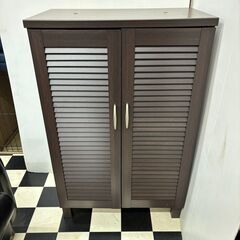 ニトリ シューズボックス ウィング60 ダークブラウン 下駄箱 ...