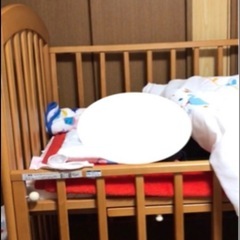 KATOJI スライド式ベビーベッドの画像