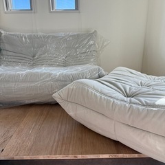 リーンロゼ　トーゴ　2人がけ　パフ　オットマン　美品
