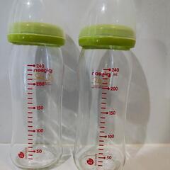 【確定】Pigeon電子レンジスチーム＆薬液消毒ケース+哺乳瓶2本の画像