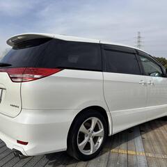 神奈川【自社ローン】保証人無可★全国対応★エスティマ【アエラス エアロツアラー】オークション評価点4.5点/社外18インチ/パワスラ/フリップダウンモニター/ウインカードアミラー/後席オットマン/ETC/HDDナビ/ドアバイザー/ウォークスルーの画像