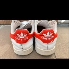 adidas Stan Smith ホワイト レッド 23.5cmの画像