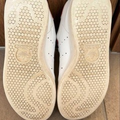 adidas Stan Smith ホワイト レッド 23.5cmの画像