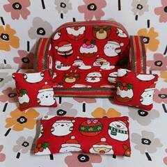 シマエナガの可愛いクリスマソファーセット　ケーキ付き　　８点の画像