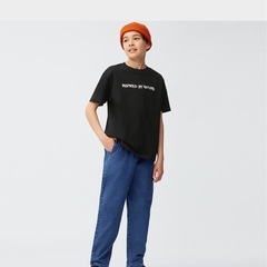 GU.KIDS(男女兼用) ストレッチデニムシェフパンツ150cm(新品未使用)の画像