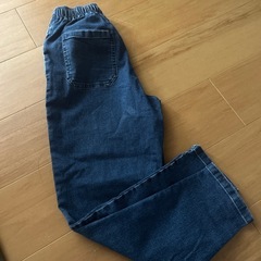 GU.KIDS(男女兼用) ストレッチデニムシェフパンツ150cm(新品未使用)の画像