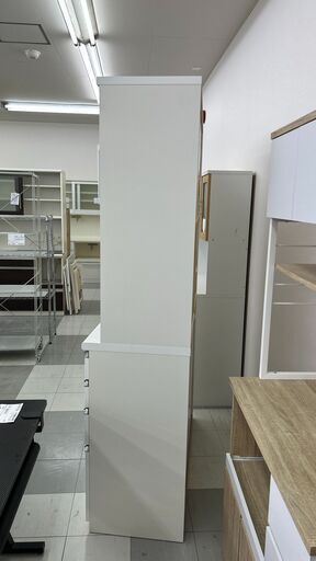 ★ジモティ割あり★ 松田家具 レンジボード ホワイト H205×D49×W117 クリーニング済み TC2352