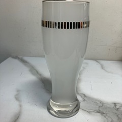 ☆値下げ☆K2412-471　ANNIVERSAIRE ラインストーンペア泡立ちビアグラス 未使用品の画像